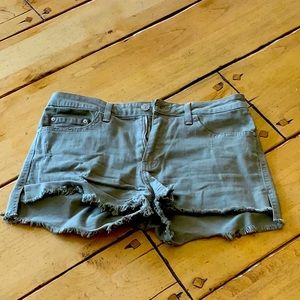 Army green shorts